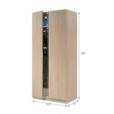 Guardaroba Orange, Armadio per camera da letto a 2 ante battenti, Mobile per camera da letto con 1 ripiano e barra appendiabiti, 82x52h180 cm, Rovere