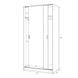 Guardaroba salvaspazio bianco 100x200h cm - Alt