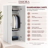 Guardaroba salvaspazio bianco 77x175h cm - Danny