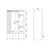 Guardaroba salvaspazio bianco e grigio 105x180h cm - Jal