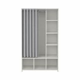 Guardaroba salvaspazio bianco e grigio 105x180h cm - Jal
