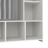 Guardaroba salvaspazio bianco e grigio 105x180h cm - Jal