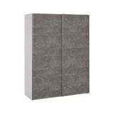 Guardaroba salvaspazio bianco e grigio 150x200h cm - Maurice