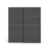 Guardaroba salvaspazio bianco e grigio 182x201h cm - Attilio