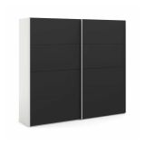 Guardaroba salvaspazio bianco e nero 242x220h cm - Kauri