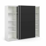 Guardaroba salvaspazio bianco e nero 242x220h cm - Kauri