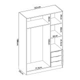 Guardaroba salvaspazio bianco e rovere 121x184h cm - Astru