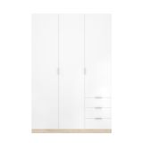 Guardaroba salvaspazio bianco e rovere 121x184h cm - Astru