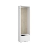 Guardaroba salvaspazio bianco e rovere 60x205h cm - Islamabad