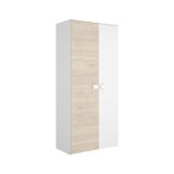 Guardaroba salvaspazio bianco e rovere 90x202h cm - Firmin