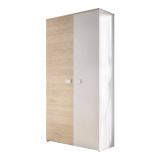 Guardaroba salvaspazio bianco e rovere 90x202h cm - Firmin
