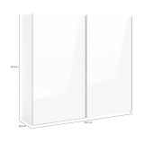 Guardaroba salvaspazio bianco lucido 242x220h cm - Badesse