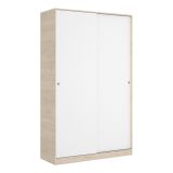 Guardaroba salvaspazio bianco lucido e rovere 120x204h cm - Alyson