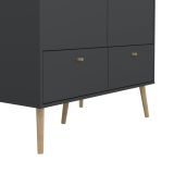 Guardaroba salvaspazio grigio 98x200h cm - Kahina