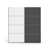 Guardaroba salvaspazio grigio e bianco 182x201h cm - Anela