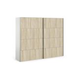 Guardaroba salvaspazio quercia e bianco 242x201h cm - Avelengo