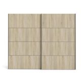 Guardaroba salvaspazio quercia e bianco 242x201h cm - Avelengo