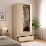 Guardaroba salvaspazio rovere 81x184h cm - Anya
