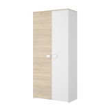 Guardaroba salvaspazio rovere e bianco 90x205h cm - Arcibald