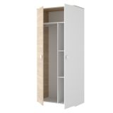 Guardaroba salvaspazio rovere e bianco 90x205h cm - Arcibald