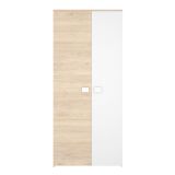 Guardaroba salvaspazio rovere e bianco 90x205h cm - Arcibald