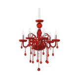 Ideal-Lux - Lampada a sospensione GIUDECCA SP6 ROSSO, 58 x 58 x h90 cm, Rosso