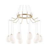 Ideal-Lux - Lampada a sospensione KAROUSEL SP10, 83 x 83 x h122 cm, Ottone