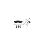 Ideal-Lux - Lampada a sospensione MIX UP SHADE PIATTO NERO, 18 x 18 x h0 cm, Nero