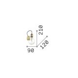 Ideal-Lux - Lampada da parete FRIDA AP1 RAME, 9 x 21 x h12 cm, Rame