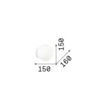Ideal-Lux - Lampada da parete MAPA BIANCO AP1 D15, 15 x 15 x h16 cm, Bianco