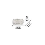 Ideal-Lux - Lampada da parete PASHA' AP3 ORO, 26 x 12 x h12 cm, Oro