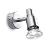 Ideal-Lux - Lampada da parete SLEM AP1 NICKEL, 6 x 10 x h13 cm, Argento