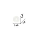 Ideal-Lux - Lampada da parete SMARTIES AP1, 14 x 14 x h8 cm, Bianco