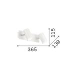 Ideal-Lux - Lampada da parete SPOT AP2 BIANCO, 37 x 12 x h13 cm, Bianco