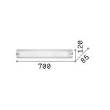 Ideal-Lux - Lampada da parete TUDOR AP4, 70 x 12 x h9 cm, Trasparente