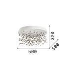 Ideal-Lux - Lampada da soffitto ARMONY PL D50 , 50 x 50 x h32 cm, Bianco