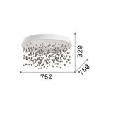 Ideal-Lux - Lampada da soffitto ARMONY PL D75 , 75 x 75 x h32 cm, Bianco