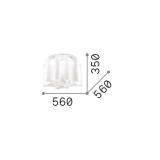 Ideal-Lux - Lampada da soffitto COMPO PL6 BIANCO, 56 x 56 x h35 cm, Bianco