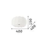 Ideal-Lux - Lampada da soffitto OVALINO PL5, 40 x 40 x h19 cm, Bianco