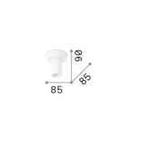 Ideal-Lux - Lampada da soffitto SET UP MPL1, 9 x 9 x h9 cm, Bianco