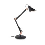 Ideal-Lux - Lampada da tavolo SALLY TL1 NERO RAME, 23 x 36 x h58 cm, Nero