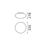 Ideal-Lux - Lampada outdoor BUBBLE PL1, 34 x 34 x h17 cm, Bianco
