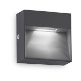 Ideal-Lux - Lampada outdoor DEDRA AP BIG ANTRACITE, 10 x 10 x h3 cm, Antracite