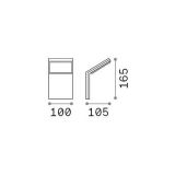 Ideal-Lux - Lampada outdoor STYLE AP COFFEE 4000K, 10 x 16 x h10 cm, Marrone