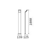 Ideal-Lux - Lampada outdoor STYLE PT H100 ANTRACITE 4000K, 14 x 12 x h100 cm, Antracite