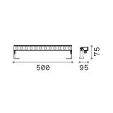 Ideal-Lux - Lampada outdoor THOR PR D050 ANTRACITE 3000K, 50 x 10 x h8 cm, Antracite