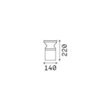 Ideal-Lux - Lampada outdoor TORRE PT1 H22 COFFEE, 14 x 14 x h22 cm, Marrone