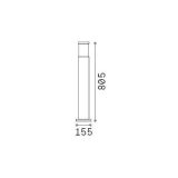 Ideal-Lux - Lampada outdoor TORRE PT1 H80 BIANCO, 18 x 18 x h80 cm, Bianco