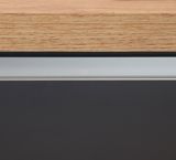 Isola centrale cucina design 155x90x90h cm antracite e rovere - Tartaro