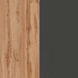 Isola centrale cucina design 155x90x90h cm antracite e rovere - Tartaro